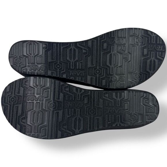 Teva 1000099 Mush Mandalyn Wedge Ola 2 Sandals Black Flip Flop Toe Post Women 10 - Picture 12 of 12